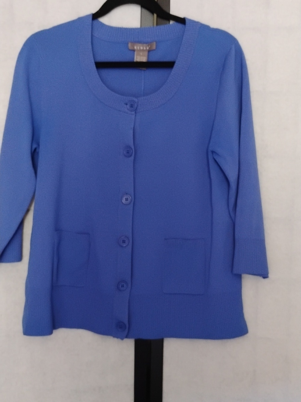 Kenar- Beautiful, Elegant Blue Sweater with frontal Buttons.